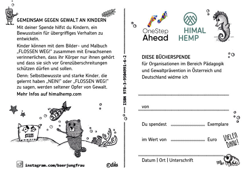 FLOSSEN WEG! Distribution campaign: Book donation 6 copies | Shipping costs already included